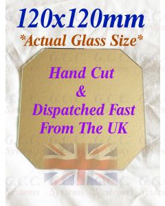 120 x 120mm Glass Mirror Plate (Cut Corners for Monoprice)