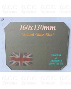 160 x 130mm Glass Mirror Plate (Cut Corners for Monoprice)