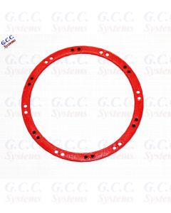 2x Traxxas X-Maxx Wheels Beadlock Look Rim Trims (ABS) RED With BLACK Screws