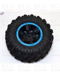 2x Traxxas X-Maxx Wheels Beadlock Look Rim Trims (ABS) BLUE With SILVER Screws