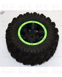 2x Traxxas X-Maxx Wheels Beadlock Look Rim Trims (ABS) GREEN Without Screws