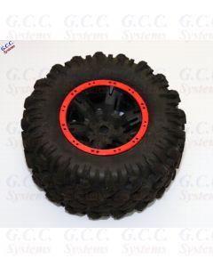 2x Traxxas X-Maxx Wheels Beadlock Look Rim Trims (ABS) RED Without Screws