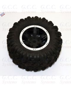 2x Traxxas X-Maxx Wheels Beadlock Look Rim Trims (ABS) WHITE With SILVER Screws