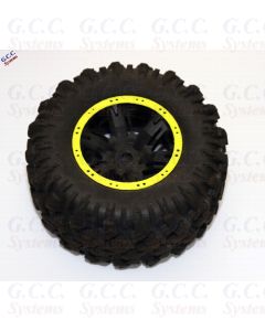2x Traxxas X-Maxx Wheels Beadlock Look Rim Trims (ABS) YELLOW Without Screws