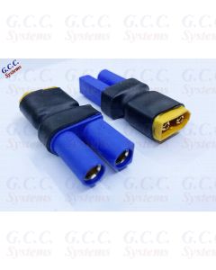 Convert LiPo XT60 Batteries To EC5 ESC / Charger Connectors - Set of 2