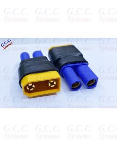 Convert LiPo XT90 Batteries To EC5 ESC / Charger Connectors - Set of 2